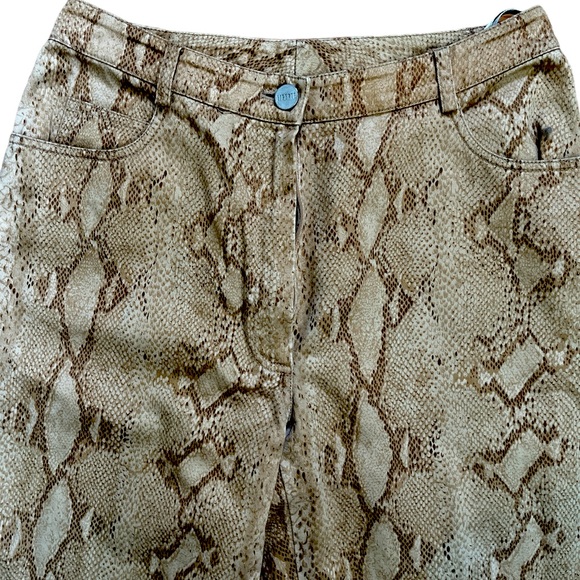 Women’s Emanuel Ungaro Liberte’ high rise mom snake patterned pant, size:4/38 - Picture 3 of 9
